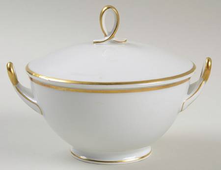 14092 White Sugar Bowl & Lid