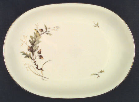 17348 (Cream) 14" Oval Serving Platter