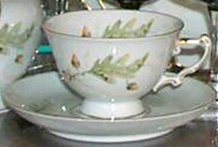 17348 (Cream) Footed Cup & Saucer Set