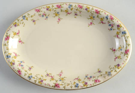 Arcadia (Gold Trim) 11" Oval Serving Platter