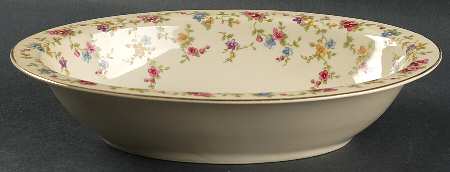 Arcadia (Gold Trim) 10" Oval Vegetable Bowl