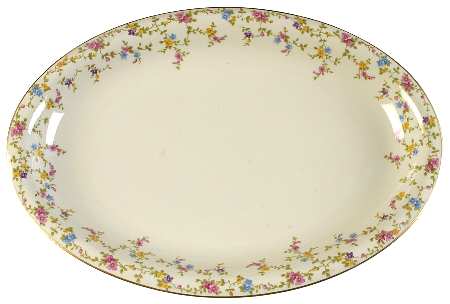 Arcadia (Gold Trim) 16" Oval Serving Platter