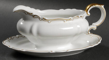 Baroque Gravy Boat with Attached Underplate
