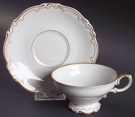 Baroque Footed Cup & Saucer Set