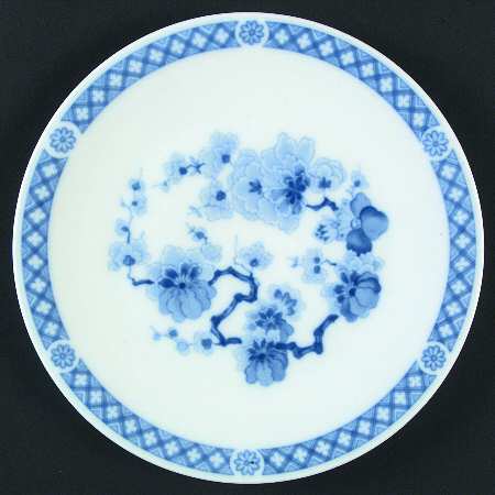 Blue Chinese Garden Salad Plate