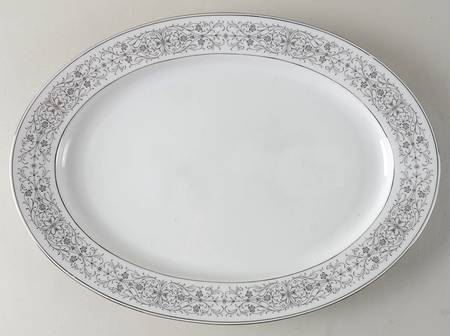 Black Lace 16" Oval Serving Platter