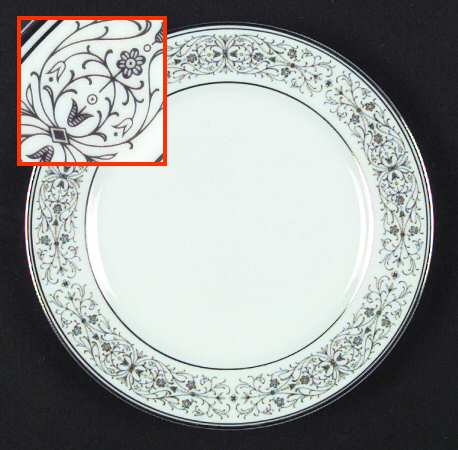 Black Lace Salad Plate