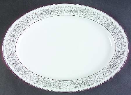 Black Lace 14" Oval Serving Platter