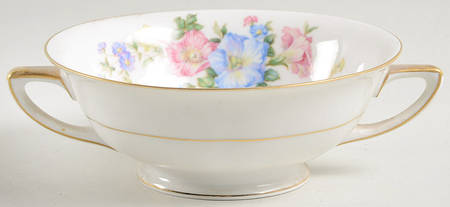 Blossom Footed Cream Soup Bowl