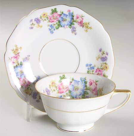 Blossom Footed Cup & Saucer Set