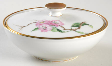 Blossomtime White Sugar Bowl & Lid by Heinrich - H&C