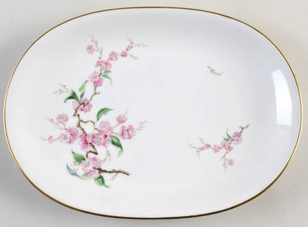 Blossomtime White 11" Oval Serving Platter