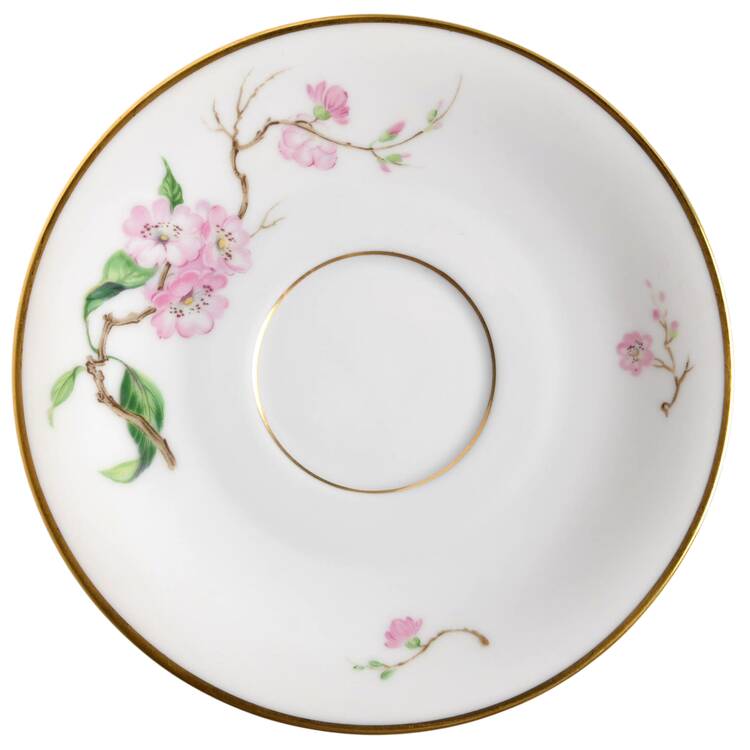 Blossomtime White Saucer for Footed Cup by Heinrich - H&C