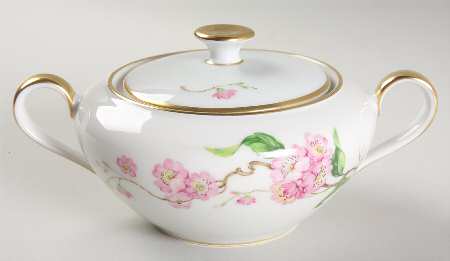 Blossomtime White Sugar Bowl & Lid