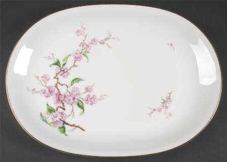 Blossomtime White 14" Oval Serving Platter