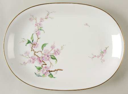Blossomtime White 13" Oval Serving Platter