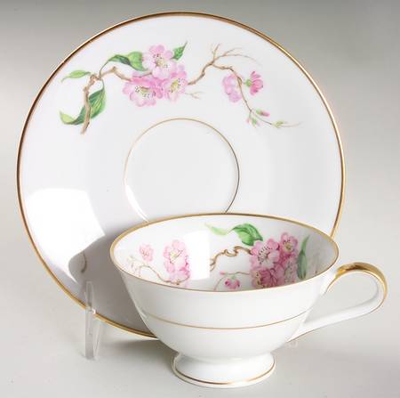 Blossomtime White Footed Cup & Saucer Set