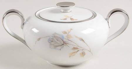 Blue Rose Sugar Bowl & Lid