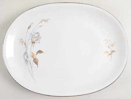 Blue Rose 16" Oval Serving Platter