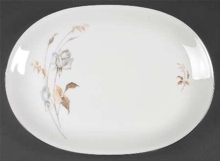 Blue Rose 13" Oval Serving Platter