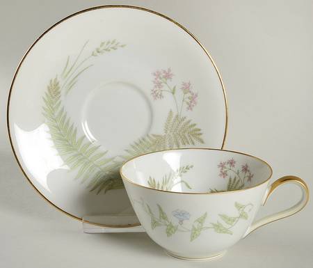 Brookside Flat Cup & Saucer Set