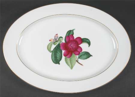 Camellia 16" Oval Serving Platter