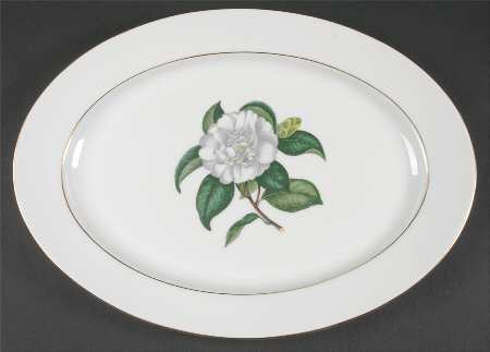Camellia 14" Oval Serving Platter