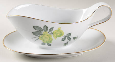Chartrose Gravy Boat with Attached Underplate