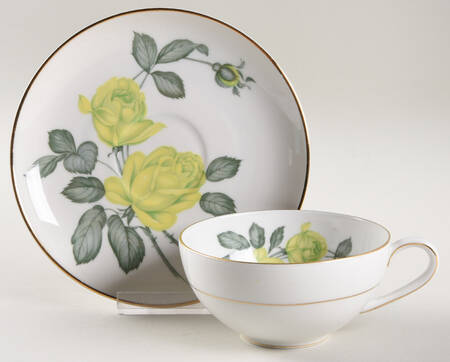 Chartrose Flat Cup & Saucer Set
