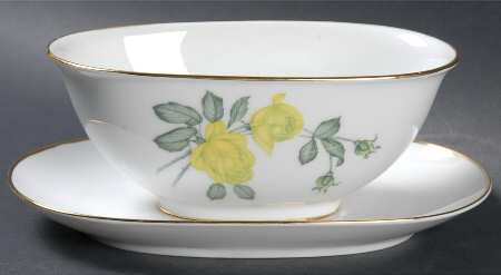 Chartrose Gravy Boat with Attached Underplate