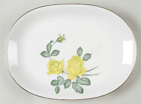 Chartrose 13" Oval Serving Platter