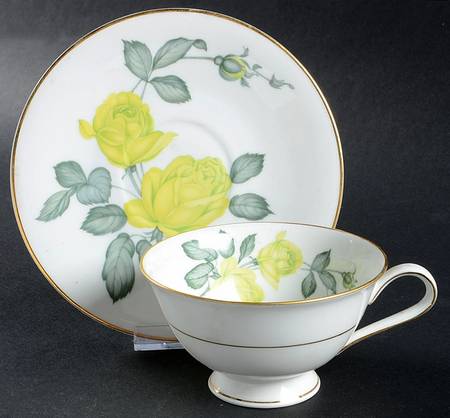 Chartrose Footed Cup & Saucer Set
