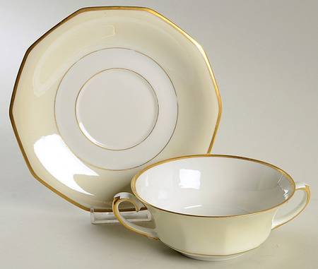 Colonial Flat Cream Soup Bowl & Saucer Set