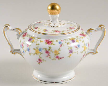 Coquette White Sugar Bowl & Lid