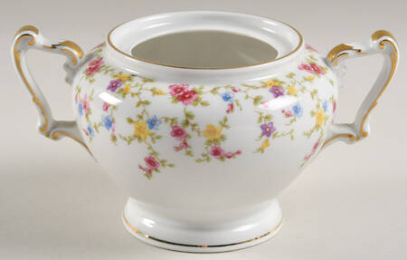 Coquette White Sugar Bowl No Lid