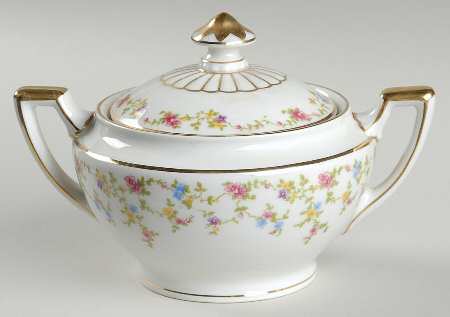 Coquette White Sugar Bowl & Lid by Heinrich - H&C