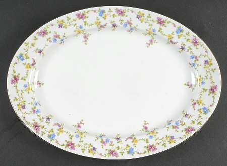 Coquette White 14" Oval Serving Platter