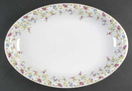 Coquette White 16" Oval Serving Platter
