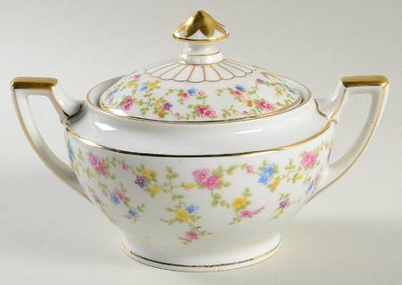 Coquette White Sugar Bowl & Lid