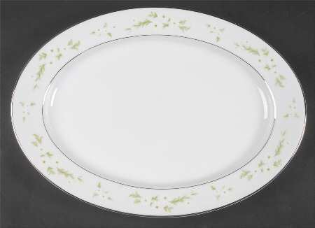 Daisy Wreath 14" Oval Serving Platter