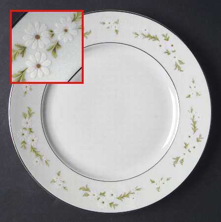 Daisy Wreath Dinner Plate