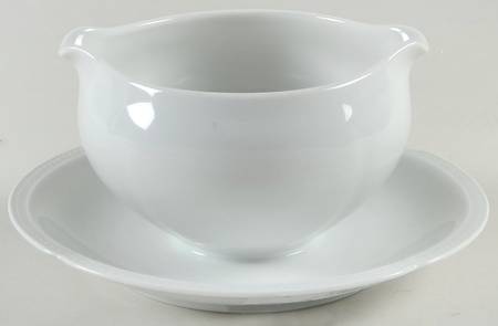 Elisabeth Round Gravy Boat/Attached Underplate