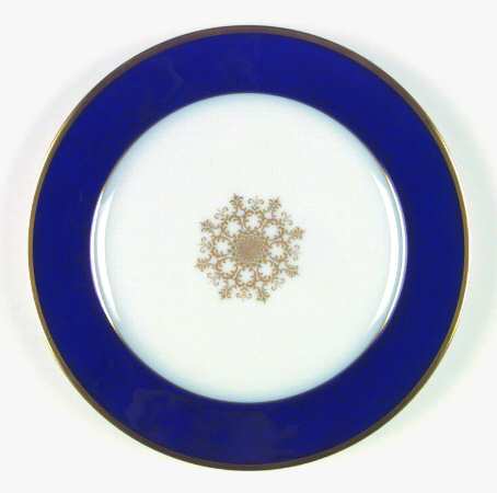 Empire (Gold Medallion, Cobalt Band, #A8977) Salad Plate