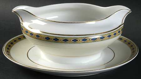 Empire (No Center Design) Gravy Boat with Attached Underplate