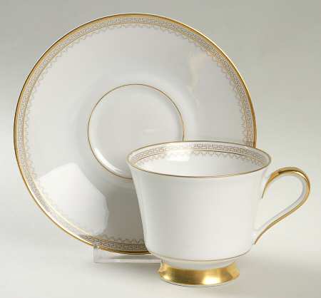 Etruscan Footed Cup & Saucer Set