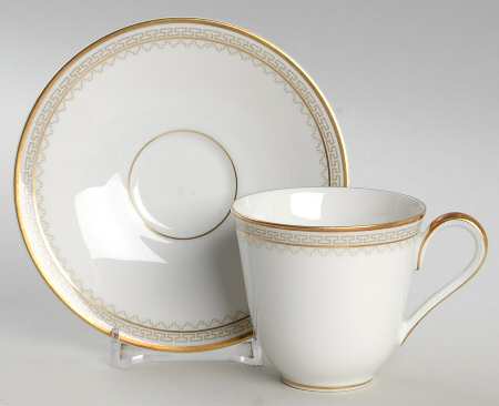 Etruscan Flat Demitasse Cup & Saucer Set