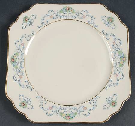 Ferndale (Older, Gold Trim) Square Luncheon Plate