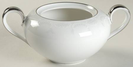 Ferndale (Newer, Platinum Trim) Sugar Bowl No Lid