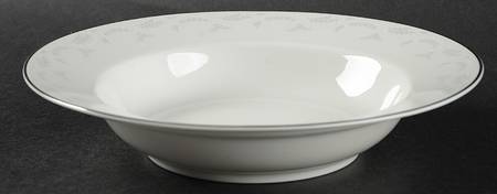 Ferndale (Newer, Platinum Trim) Rim Soup Bowl
