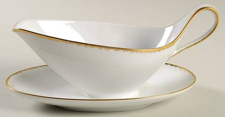 Flammgold Gravy Boat with Attached Underplate
